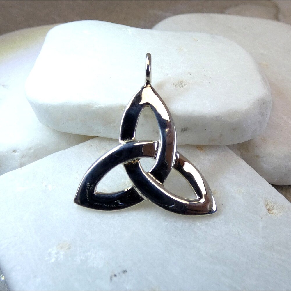 Celtic Trinity Knot Pendant 925 Sterling Silver - Triquetra Handmade